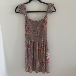 Altar'd State Women's Floral Print Smocked‎ Bodice Mini Dress Sundress - Large